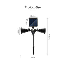 Load image into Gallery viewer, Solar Powered Robot LED Spotlight Double-headed Smart Sensor Light for Outdoor Lawn