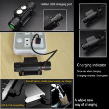 Load image into Gallery viewer, 2400 LM USB Charging Adjustable Outdoor LED Headlight