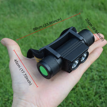 Load image into Gallery viewer, 2400 LM USB Charging Adjustable Outdoor LED Headlight