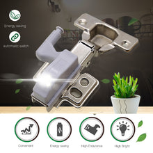 Load image into Gallery viewer, 10 PCS 0.3W Universal Inner Hinge LED Sensor lamp Cupboard 3 LEDs Night light Auto ON/OFF Bulb, 10 PCS White Light, 10 PCS Warm White