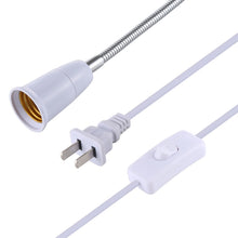 Load image into Gallery viewer, E27 360 Degrees Flexible Clip Lamp Base Holder with Switch, US Plug