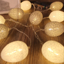Load image into Gallery viewer, Battery Powered 1.8m 10 LEDs Cotton Thread Colour Egg Lamp String Easter Holiday Party Household Decorative Light, 1.8m(Battery Powered)