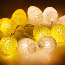 Load image into Gallery viewer, Battery Powered 1.8m 10 LEDs Cotton Thread Colour Egg Lamp String Easter Holiday Party Household Decorative Light, 1.8m(Battery Powered)