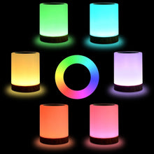Load image into Gallery viewer, Colorful Creative Wood Grain Charging Night Light Touch Atmosphere Light