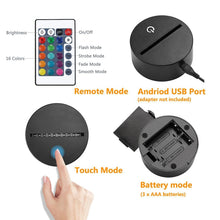 Load image into Gallery viewer, Elephant Shape 3D Colorful LED Vision Light Table Lamp, 16 Colors Remote Control Version, 16 Colors Remote Control Version