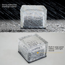 Load image into Gallery viewer, IP68 Waterproof Solar Powered Tempered Glass Outdoor LED Buried Light Garden Decoration Lamp with 0.2W Solar Panel