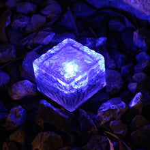 Load image into Gallery viewer, IP68 Waterproof Solar Powered Tempered Glass Outdoor LED Buried Light Garden Decoration Lamp with 0.2W Solar Panel