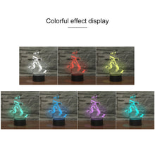 Load image into Gallery viewer, Skate Boy Shape 3D Colorful LED Vision Light Table Lamp, Charging Touch Version, Charging Touch Version