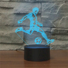 Load image into Gallery viewer, Play Football Black Base Creative 3D LED Decorative Night Light, Rechargeable with Touch Button, Rechargeable with Touch Button