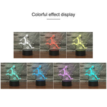 Load image into Gallery viewer, Play Football Black Base Creative 3D LED Decorative Night Light, Rechargeable with Touch Button, Rechargeable with Touch Button
