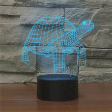 Load image into Gallery viewer, Tortoise Black Base Creative 3D LED Decorative Night Light, Powered by USB and Battery, Powered by USB and Battery