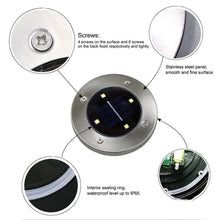 Load image into Gallery viewer, SMD 5050 Under Ground Lamp Outdoor Path Way Garden Decking LED Light, 4 LEDs White Light, 4 LEDs Warm White Light