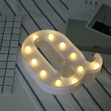 Load image into Gallery viewer, Dry Battery Powered Warm White Standing Hanging LED Holiday Light, A, N, B, O, C, P, D, Q, E, R, F, G, T, U, V, I, W, J, K, X, L, M, Z
