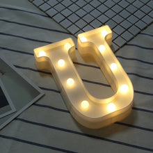 Load image into Gallery viewer, Dry Battery Powered Warm White Standing Hanging LED Holiday Light, A, N, B, O, C, P, D, Q, E, R, F, G, T, U, V, I, W, J, K, X, L, M, Z