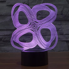 Load image into Gallery viewer, 7 Color Discoloration Creative Visual Stereo Lamp Desk Lamp Night Light, Four Circle Abstract Style