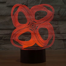 Load image into Gallery viewer, 7 Color Discoloration Creative Visual Stereo Lamp Desk Lamp Night Light, Four Circle Abstract Style