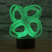 Load image into Gallery viewer, 7 Color Discoloration Creative Visual Stereo Lamp Desk Lamp Night Light, Four Circle Abstract Style