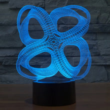Load image into Gallery viewer, 7 Color Discoloration Creative Visual Stereo Lamp Desk Lamp Night Light, Four Circle Abstract Style