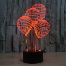 Load image into Gallery viewer, 7 Color Discoloration Creative Visual Stereo Lamp Desk Lamp Night Light, Balloon Style