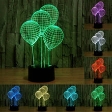Load image into Gallery viewer, 7 Color Discoloration Creative Visual Stereo Lamp Desk Lamp Night Light, Balloon Style