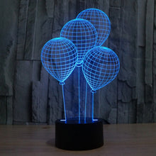 Load image into Gallery viewer, 7 Color Discoloration Creative Visual Stereo Lamp Desk Lamp Night Light, Balloon Style
