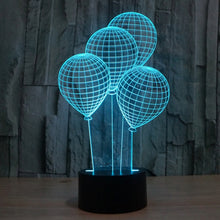 Load image into Gallery viewer, 7 Color Discoloration Creative Visual Stereo Lamp Desk Lamp Night Light, Balloon Style