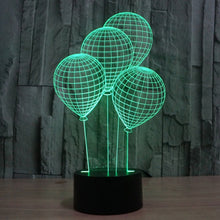Load image into Gallery viewer, 7 Color Discoloration Creative Visual Stereo Lamp Desk Lamp Night Light, Balloon Style
