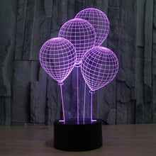 Load image into Gallery viewer, 7 Color Discoloration Creative Visual Stereo Lamp Desk Lamp Night Light, Balloon Style