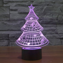 Load image into Gallery viewer, 7 Color Discoloration Creative Visual Stereo Lamp Desk Lamp Night Light, Christmas Tree Style