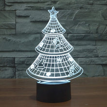 Load image into Gallery viewer, 7 Color Discoloration Creative Visual Stereo Lamp Desk Lamp Night Light, Christmas Tree Style