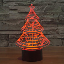 Load image into Gallery viewer, 7 Color Discoloration Creative Visual Stereo Lamp Desk Lamp Night Light, Christmas Tree Style