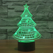 Load image into Gallery viewer, 7 Color Discoloration Creative Visual Stereo Lamp Desk Lamp Night Light, Christmas Tree Style