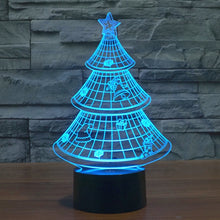 Load image into Gallery viewer, 7 Color Discoloration Creative Visual Stereo Lamp Desk Lamp Night Light, Christmas Tree Style
