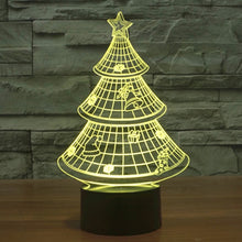 Load image into Gallery viewer, 7 Color Discoloration Creative Visual Stereo Lamp Desk Lamp Night Light, Christmas Tree Style