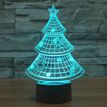 Load image into Gallery viewer, 7 Color Discoloration Creative Visual Stereo Lamp Desk Lamp Night Light, Christmas Tree Style