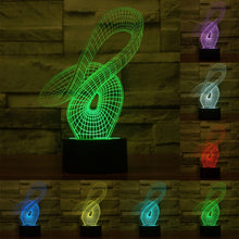 Load image into Gallery viewer, 7 Color Discoloration Creative Visual Stereo Lamp Desk Lamp Night Light, 2869 Abstract Style