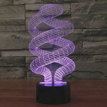 Load image into Gallery viewer, 7 Color Discoloration Creative Visual Stereo Lamp Desk Lamp Night Light, Spiral Style