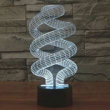 Load image into Gallery viewer, 7 Color Discoloration Creative Visual Stereo Lamp Desk Lamp Night Light, Spiral Style