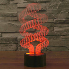 Load image into Gallery viewer, 7 Color Discoloration Creative Visual Stereo Lamp Desk Lamp Night Light, Spiral Style