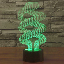 Load image into Gallery viewer, 7 Color Discoloration Creative Visual Stereo Lamp Desk Lamp Night Light, Spiral Style