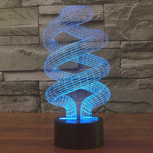 Load image into Gallery viewer, 7 Color Discoloration Creative Visual Stereo Lamp Desk Lamp Night Light, Spiral Style