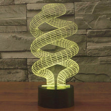 Load image into Gallery viewer, 7 Color Discoloration Creative Visual Stereo Lamp Desk Lamp Night Light, Spiral Style
