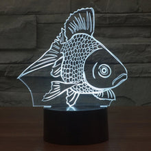 Load image into Gallery viewer, 7 Color Discoloration Creative Visual Stereo Lamp Desk Lamp Night Light, Goldfish Style