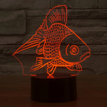 Load image into Gallery viewer, 7 Color Discoloration Creative Visual Stereo Lamp Desk Lamp Night Light, Goldfish Style