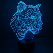 Load image into Gallery viewer, 7 Color Discoloration Creative Visual Stereo Lamp Desk Lamp Night Light, Leopard Style