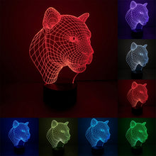Load image into Gallery viewer, 7 Color Discoloration Creative Visual Stereo Lamp Desk Lamp Night Light, Leopard Style