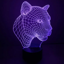 Load image into Gallery viewer, 7 Color Discoloration Creative Visual Stereo Lamp Desk Lamp Night Light, Leopard Style