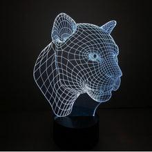 Load image into Gallery viewer, 7 Color Discoloration Creative Visual Stereo Lamp Desk Lamp Night Light, Leopard Style