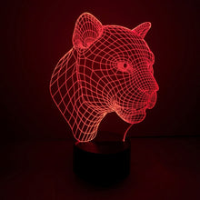 Load image into Gallery viewer, 7 Color Discoloration Creative Visual Stereo Lamp Desk Lamp Night Light, Leopard Style