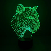 Load image into Gallery viewer, 7 Color Discoloration Creative Visual Stereo Lamp Desk Lamp Night Light, Leopard Style